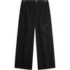 Li Ning CF Comfort Solid Color Straight Leg Casual Pants Women Bottoms Black AYKU724-4