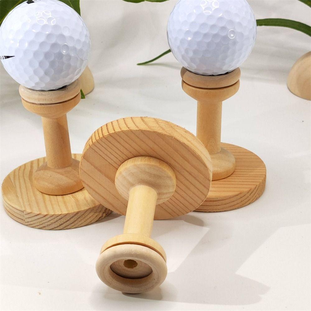 3Pcs Wooden Golf Ball Tees Easy To Install Golf Tennis Ball Support  Golf Tennis