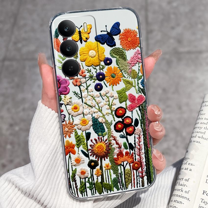 Для Oppo Realme C75 C75x C71 C67 C63 C55 C35 C33 C21Y C20 C15 Прозрачные чехлы для телефона Очаровательные кошачьи узоры Защитная пленка Пылезащитный чехол Для корпуса Oppo