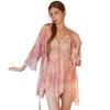 Women's Polka Dot Mesh Butterfly Lace Padded Cami Sleep Dress with Robe Lounge Set