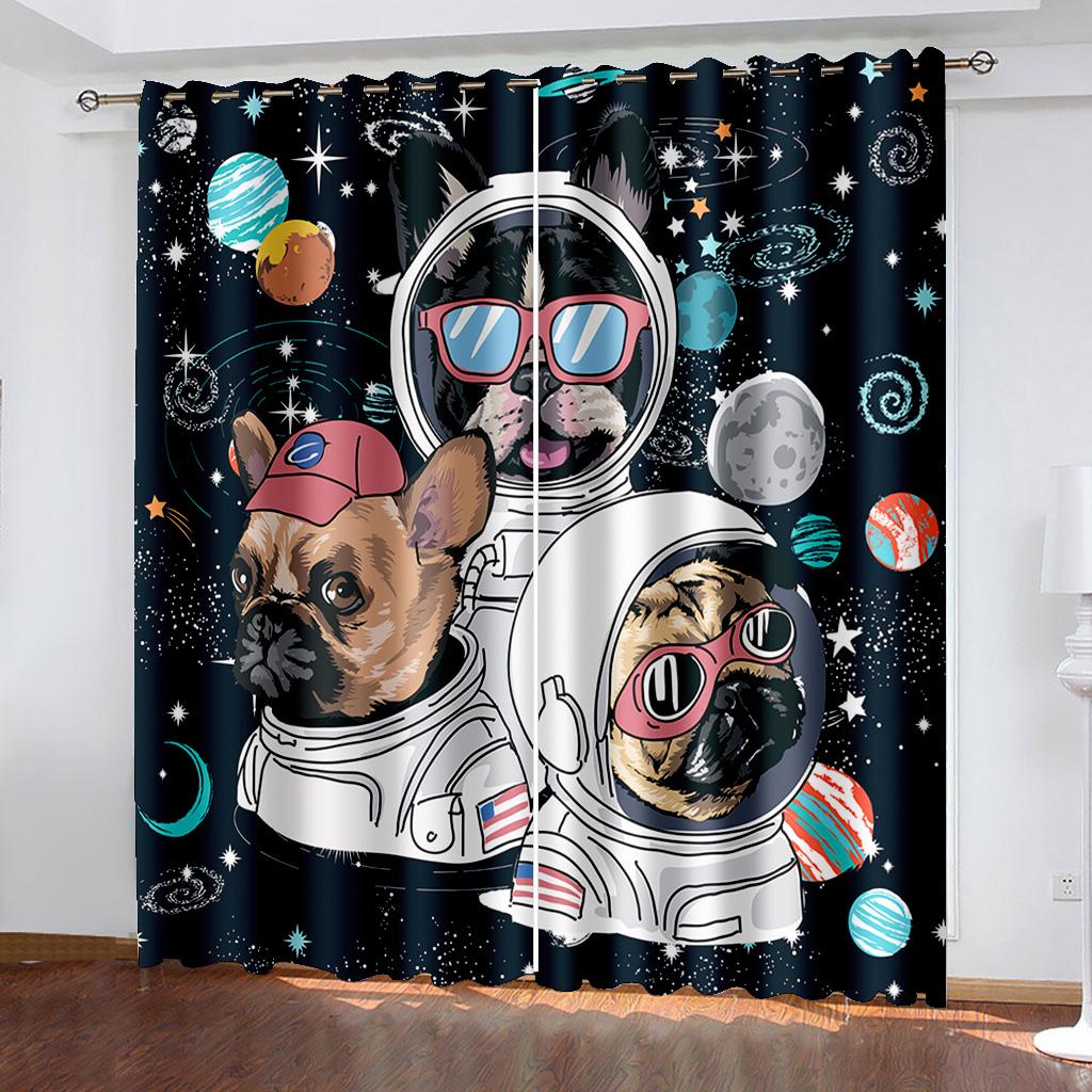 Детские любимые милые солнцезащитные шторы серии «Мир животных», 2 предмета, украшение для дома для гостиной, спальни