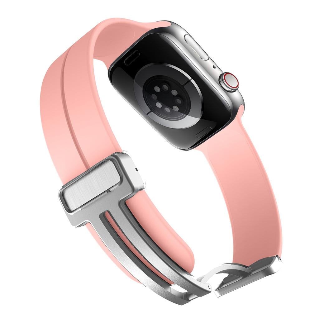 Strap For Apple watch bands 44mm 45mm 40mm 41mm 46mm 49mm Magnetic Silicone correa Bracelet iWatch Series 11 10 8 se 9 ultra 2 3