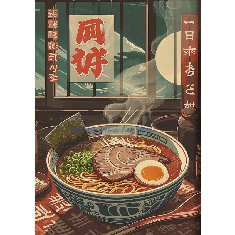 Винтажный стиль Японский Кайсэки Суши Еда Рыба Японский Ресторан Арт Постер Холст Живопись Настенные Картины Домашний Кухонный Декор