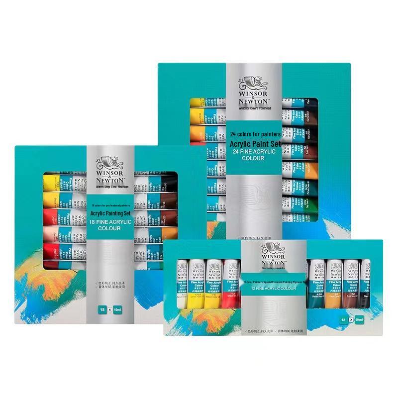 Набор акриловых красок Winsor & Newton - Водостойкий, отдельные тюбики для искусства и настенной живописи