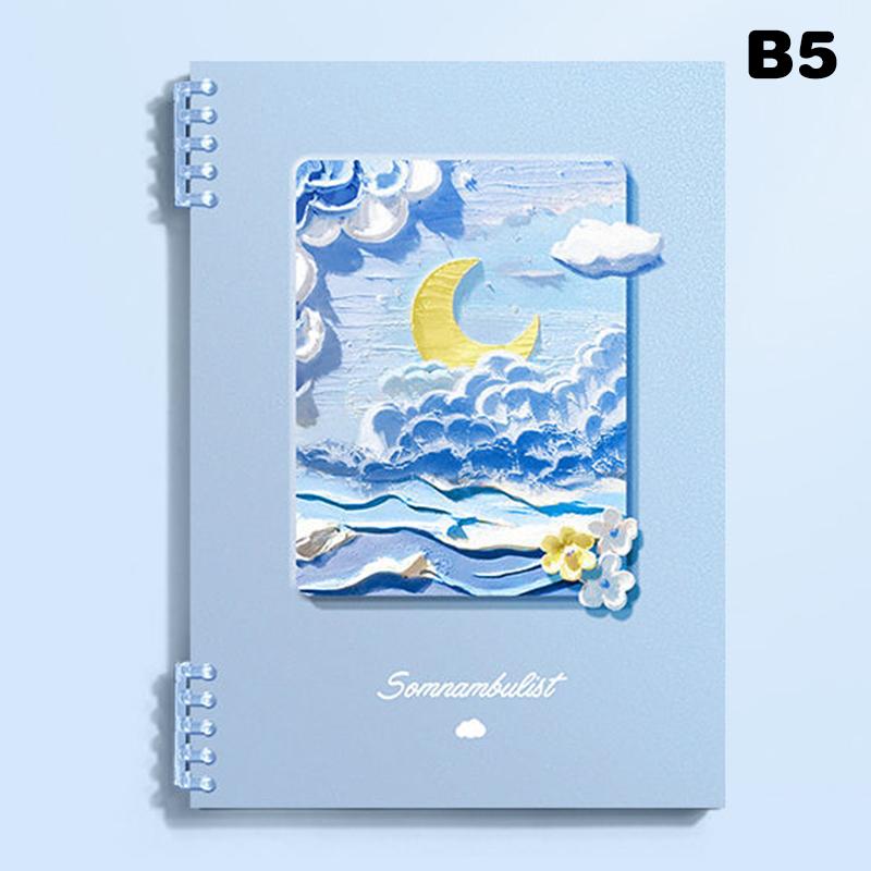 Творческий блокнот с обложкой из масляной краски, сменный блок, блокнот с отрывными листами, формат A4/A5/B5, папка-планировщик, офисная книга для заметок