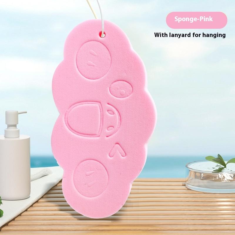 Soft Bath Sponge Brush for Kids with Lanyard Exfoliating Dead Skin Massager Cleaning Shower Sponge Rub