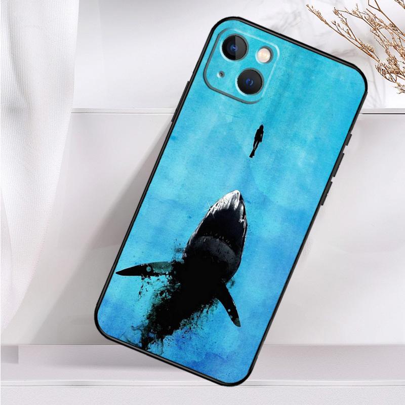 Shark Ocean Fish Case For iPhone 14 13 12 11 16 15 Pro Max Mini Cover X XR XS 8 7 14 16 15 Plus Accessories