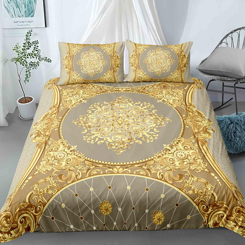 Floral Pattern Printed Polyester Duvet Cover Set Flowers Quilt Cover Double Full Queen King Size Bedding Set with Pillowcase