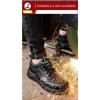 Black Leather Safety Work Shoes Men Anti-smash Anti-puncture Protective Sneakers Indestructible Oil Resistant Male Footwear