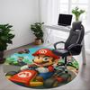 1 шт. Коврик для пола Mario Kart Race, Круглая зона, Офис, Спальня, Гостиная, Декор для дома, Декор комнаты, Offic a1016230