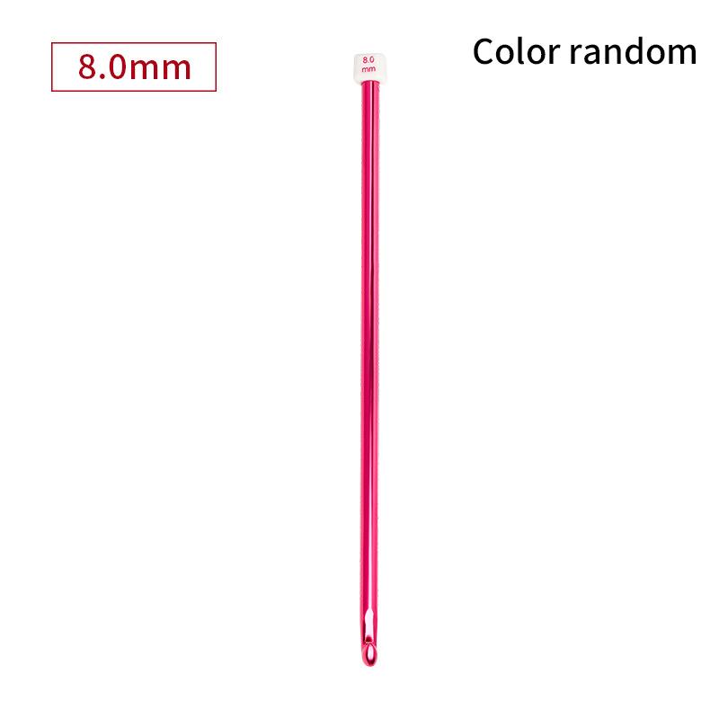 1 шт., иглы для свитера, разноцветные тунисские афганские крючки, длинные алюминиевые ткацкие инструменты, 2,5–8 мм