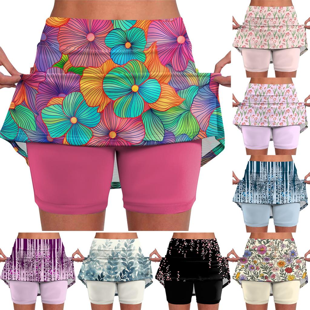 Эластичные брюки-кюлоты для йоги для женщин, спортивные шорты с принтом, легкие узкие однотонные бегуны с высокой талией