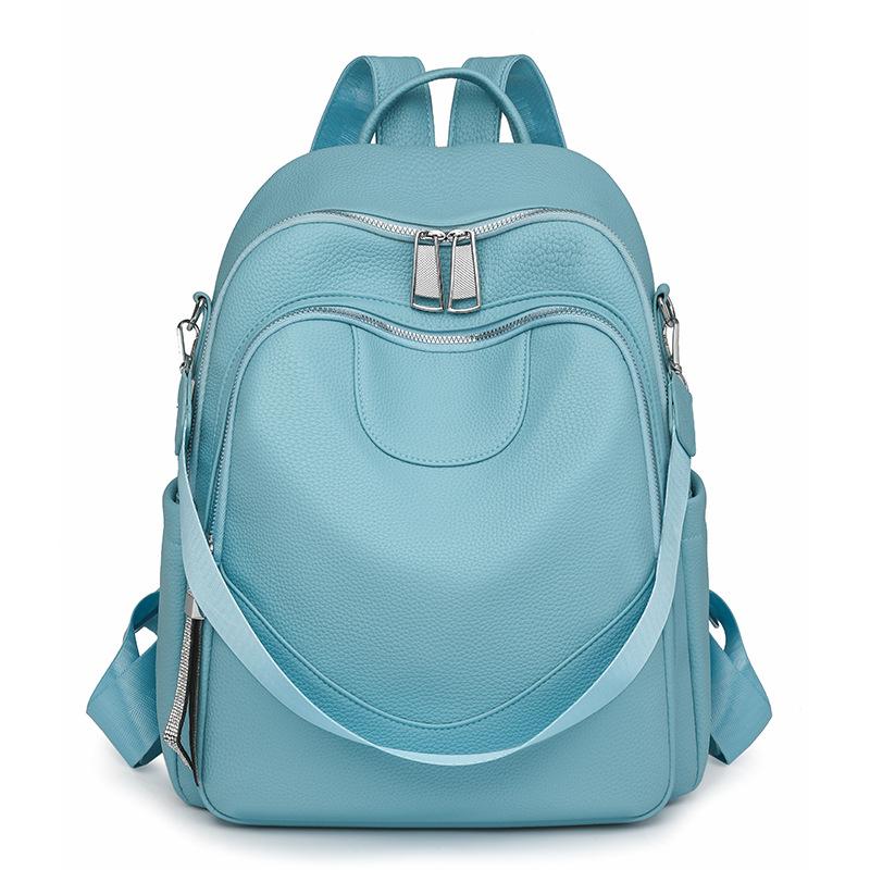 Женский мягкий кожаный рюкзак большой вместимости рюкзак для дальних поездок студенческий школьный рюкзак многофункциональная сумка через плечо