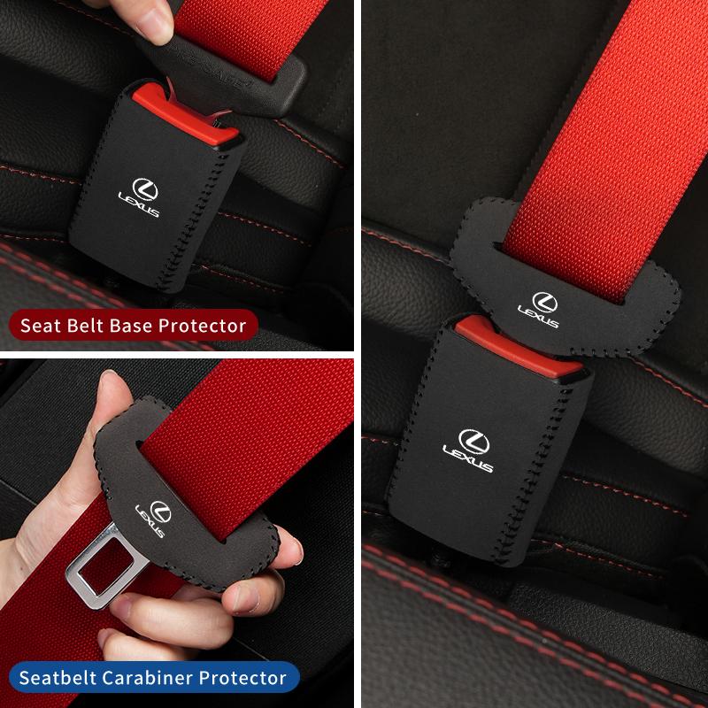 JEQS5 Car Seatbelt Buckle Cover Base Protector Case Accessories For Lexus IS250 IS200 CT200h GS300 LS430 RX450h LX570 IS300 ES