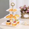Cake Stand European Afternoon Tea Fruit Snack 1/3 Tier Party Tray Plate Decor Shelf Cupcake Dessert Tablewar  Wedding Dishes