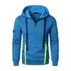 Мужская толстовка с капюшоном на молнии, карманный кардиган, мужская спортивная повседневная толстовка большого размера