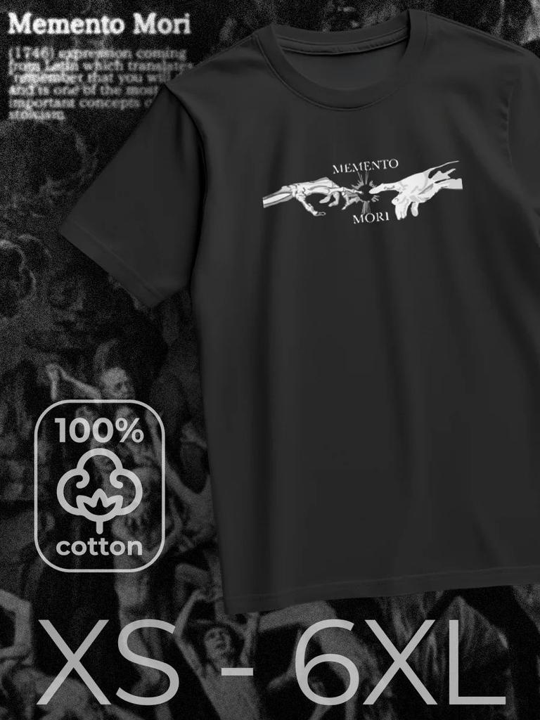 T-Shirt with Memento Mori Print