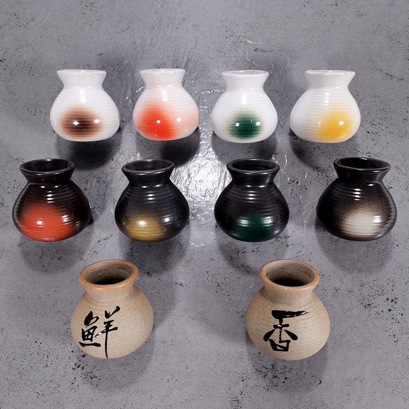 Магазин суши Декор для тарелки сашими Маленькая бутылка Бочонок для сухого льда Керамический держатель для зубочисток Японский стиль Фруктовые палочки Контейнер Банка Коробка