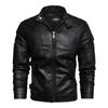 Autumn and Winter Men's Leather PU Jacket Jacket Slim-fit Business Casual Men's Retro Europe and America