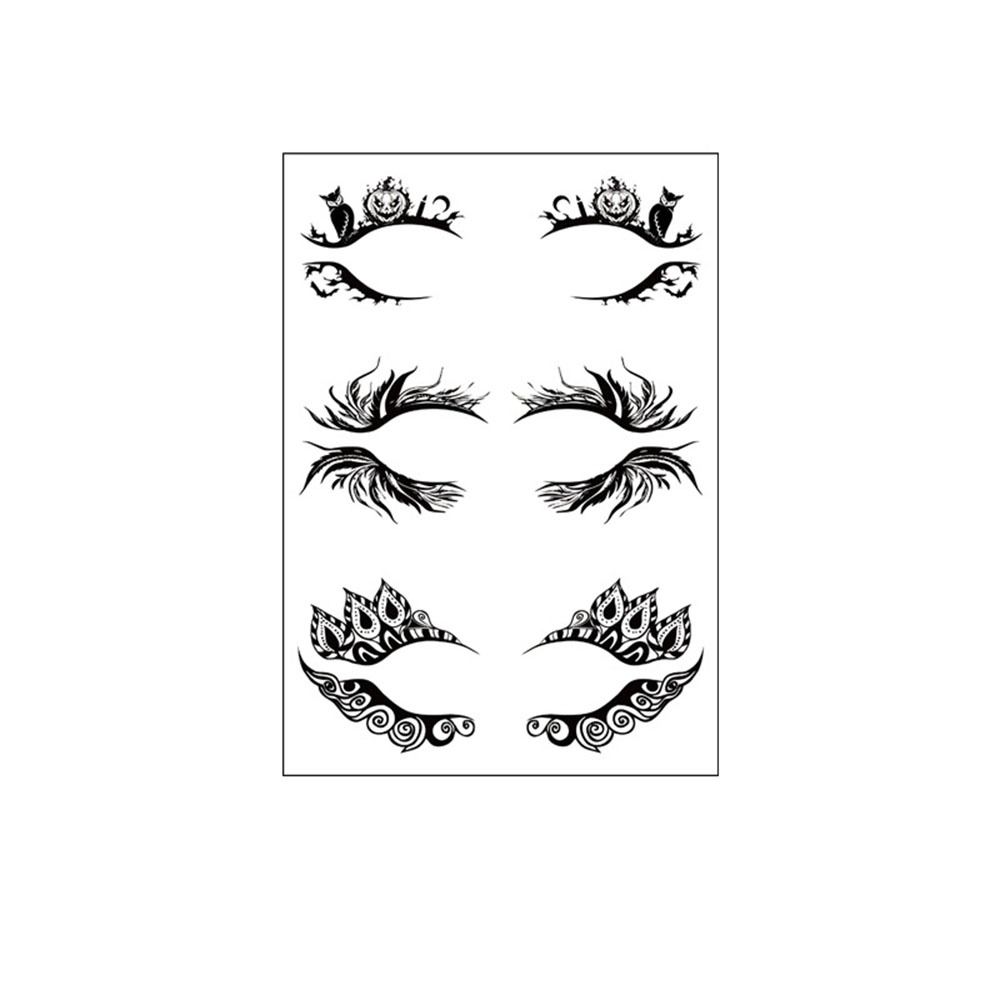 Наклейка для макияжа ресниц, водонепроницаемая наклейка для теней для век, татуировки на Хэллоуин