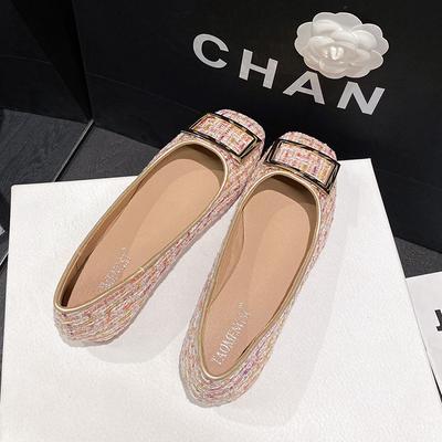 Женская обувь 2025 весна и лето дышащая мягкая подошва не устает, одинарная обувь с одной педалью плоская подошва носить большой размер туфли бабушки