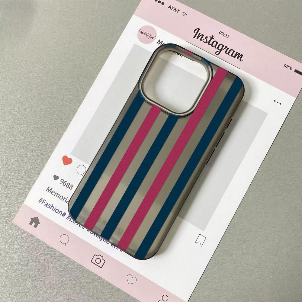 Чехол для телефона с разноцветными вертикальными полосками для IPhone 11 13 14 Plus 15 12 Pro Case 16 17 Pro Max 17 Air Case Ударопрочный Прозрачный Мягкий Чехол