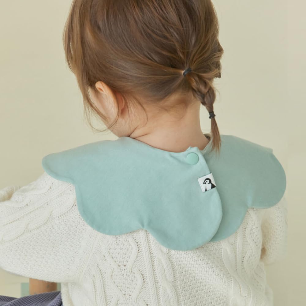 Konny Детский слюнявчик Детский Впитывающий и Быстрый Для Девочек и Ребенка Детский Душ 5 Кремово-Голубой [Konny] Набор, Слюнявчик, Вращающийся на 360°, Сушащий, Простой, Мальчики,