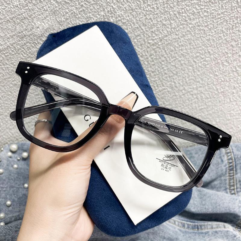 Big Square Frame Woman Glasses Fashion New Rice Nail Anti Blue Light Reading Glasses Female Green Leopard Leg Presbyopia Eyewear