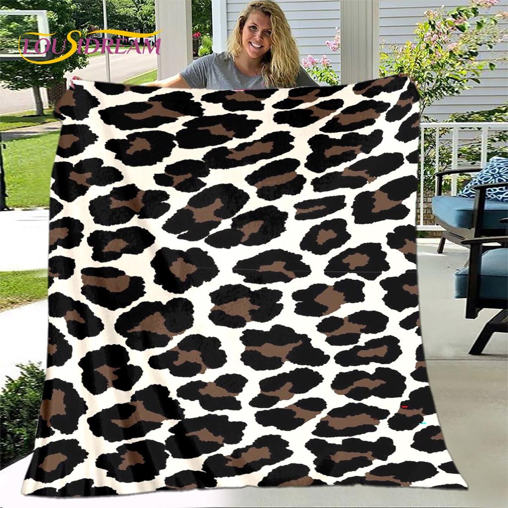 Классическое одеяло с леопардовым принтом, фланелевое одеяло, теплое одеяло для гостиной, спальни, кровати, дивана, подарок для путешествия