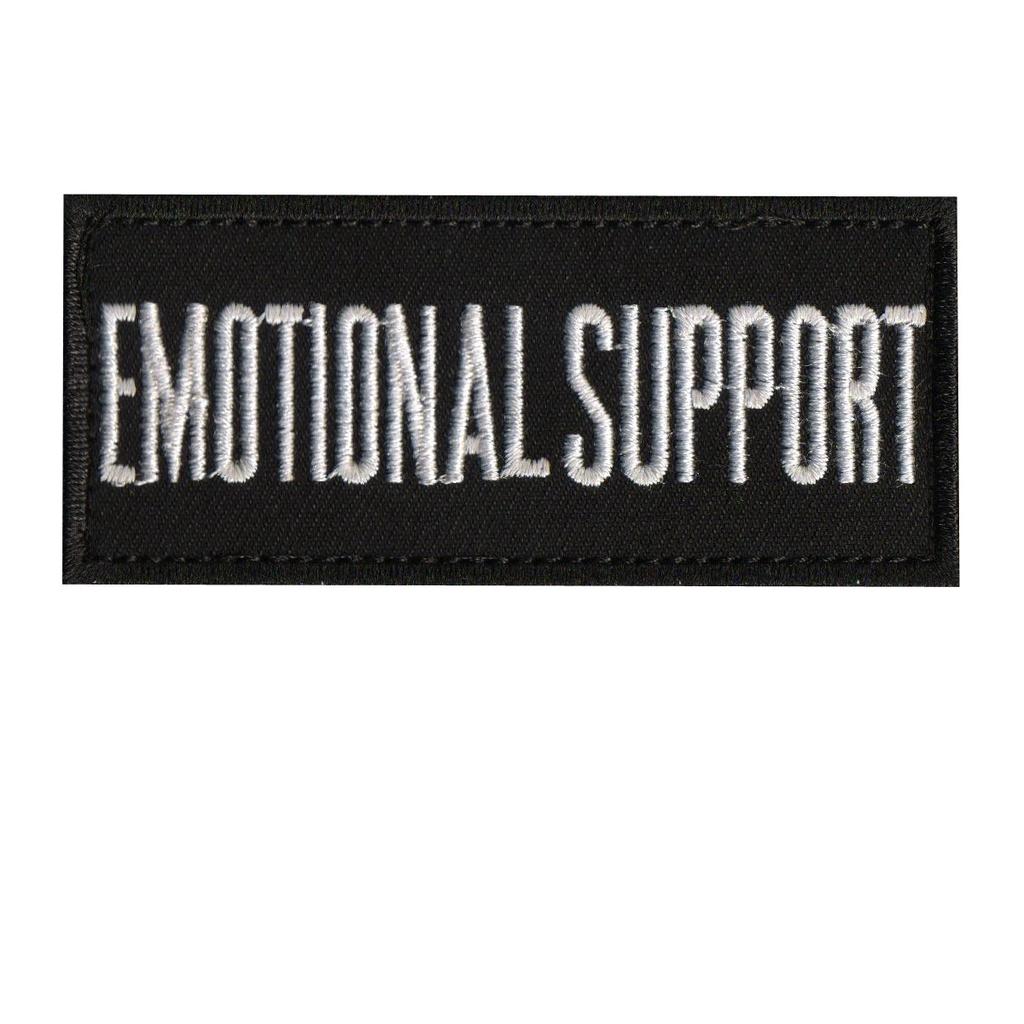 Патч на ремешок для переноски питомца Не гладить Служба дрессировки собак-терапевтов Черно-белый Английский 9*4см