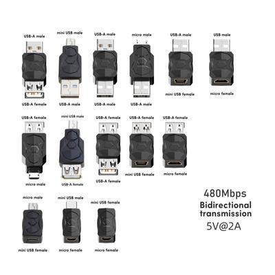 USB2.0 адаптер / мужской женский конвертер разъем USB-адаптер для компьютера планшета ПК мобильных телефонов