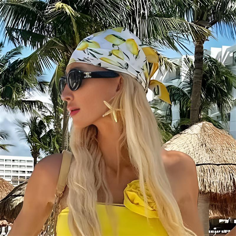 Head Scarf Women Luxury Brand Square Silk Foulard Satin Bandana Summer Soft Neckerchief Hijab Hair Scarves For Ladies