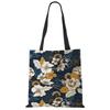 Сумка-тоут с цветочным принтом на заказ для женщин, многоразовые сумки через плечо, дорожные школьные сумки 40x40 см KTY