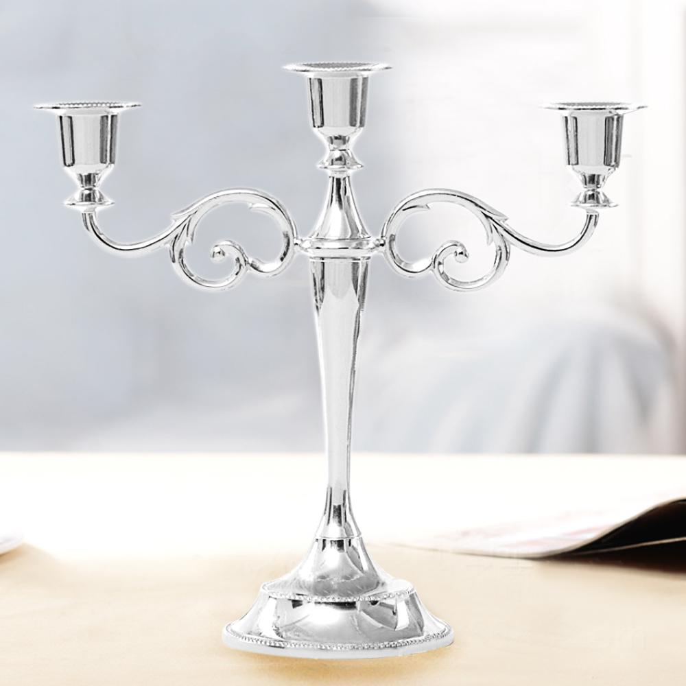 Антикварный подсвечник с 3 руками, подсвечник, канделябр для домашнего отеля, свадебного бара