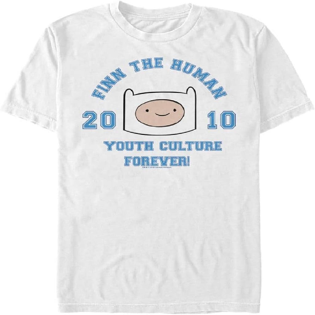 Мужская футболка Adventure Time большого размера Финн Человек 2010