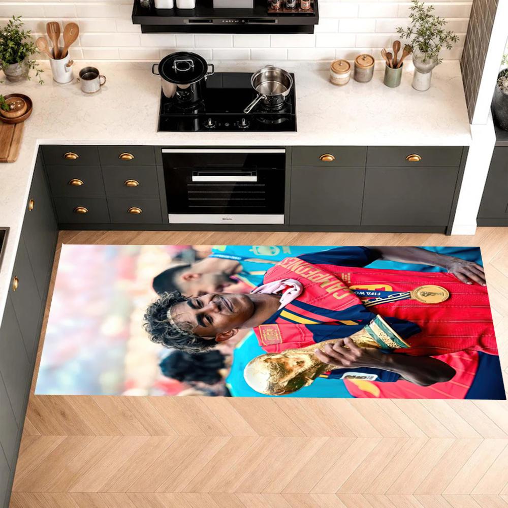 Lamine Yamal Kitchen Mats Durable Bathroom Pads Comfortable Rugs Carpets For Kitchen Home Office Sink Laundry Room Bathroom Decor