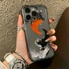 Мягкий чехол для телефона с рисунком Карп в чернилах для iPhone 17 Pro Max Чехол iPhone 16E 13 12 14 11 15 Pro Max Plus 17E Силиконовая ударопрочная задняя крышка