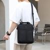 Men's Vertical Square Large-capacity Casual Business Backpack with Zipper Single-shoulder Crossbody Bag