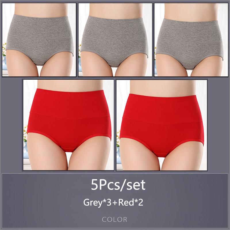 5 шт./компл. женские хлопковые трусики с высокой талией, мягкое дышащее удобное нижнее белье, большие размеры M-XXXXL