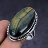 Tiger Eye Gemstone Handmade 925 Sterling Silver Gift Jewelry Ring Size 10 b4K03