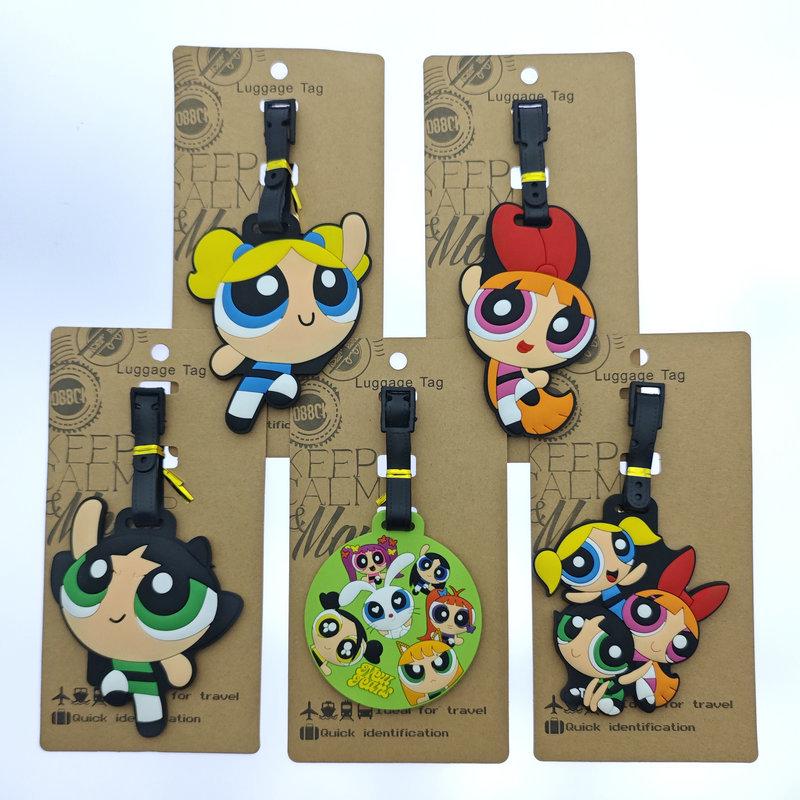 Милый мультяшный летающий полицейский из ПВХ-резины багажная бирка - Подвеска-идентификатор для чемодана в стиле аниме