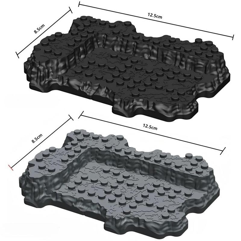 Конструктор Moc F01 Основание для скалы Универсальное основание для минифигурок DIY Модель пейзажа Аксессуар Образовательные игрушки для детей