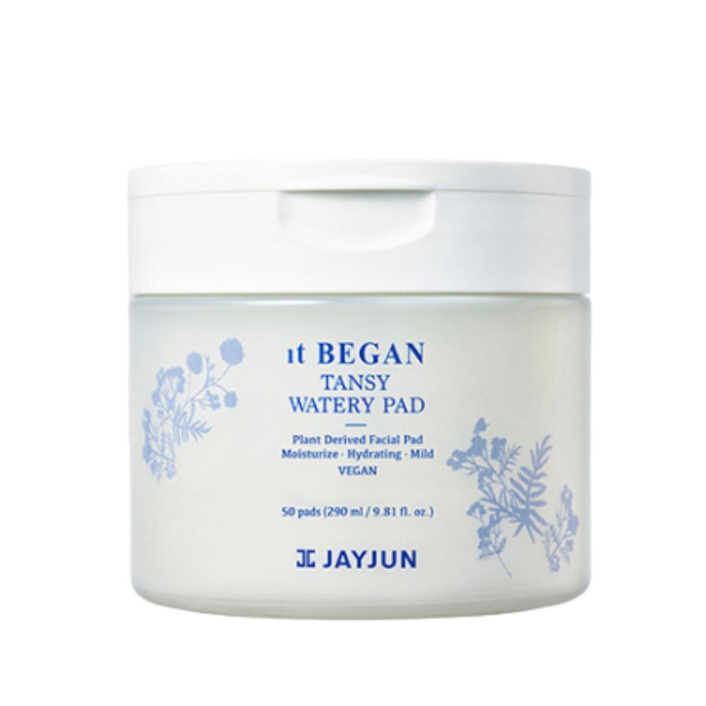JAYJUN It Vegan Tansey Watery Pad 50 Pads | Soothing & Hydrating Vegan Toner Pad for Sensitive Skin