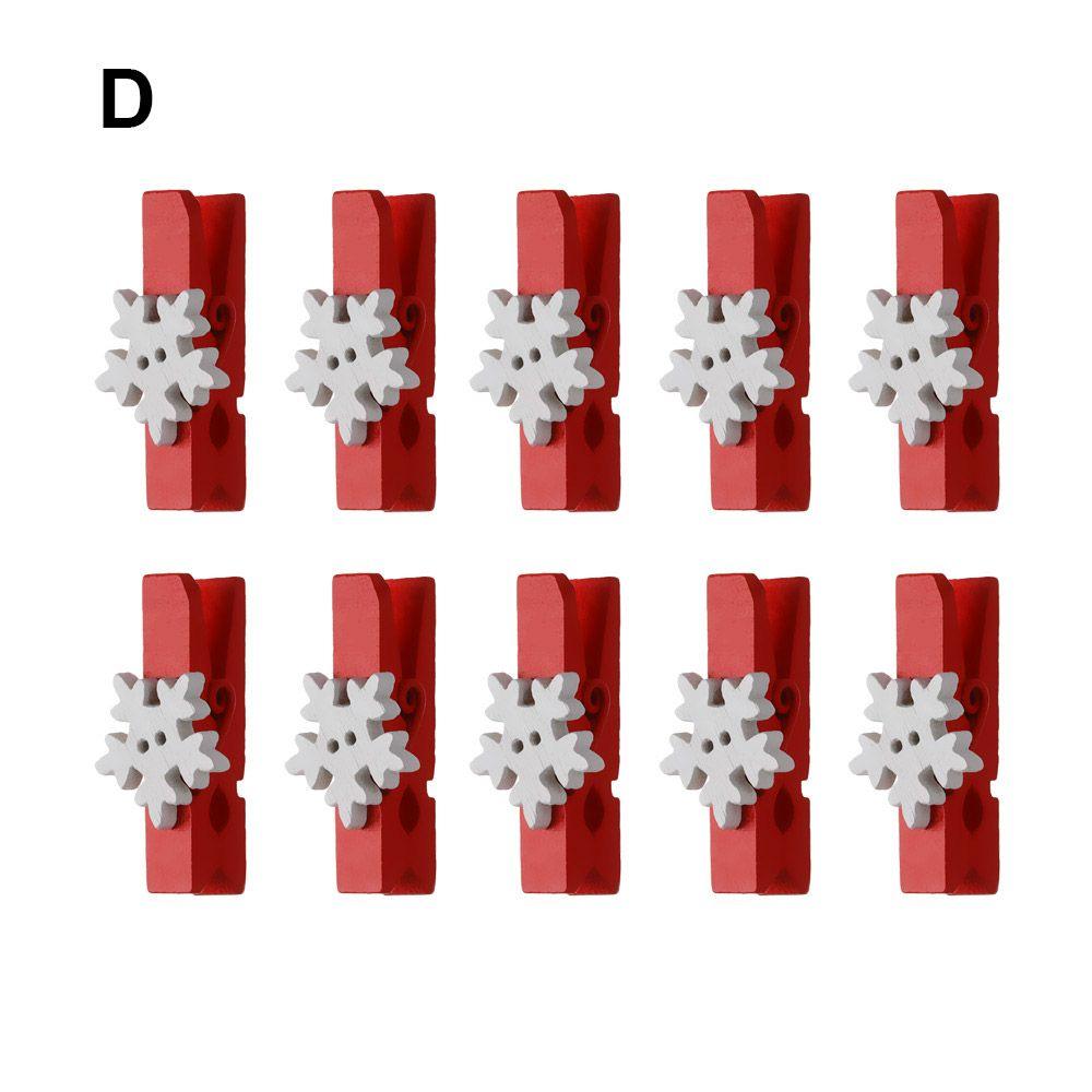 Декор для вечеринки снежинки лось рождественский орнамент держатель для карт рождественские деревянные зажимы зажим для бумаги фотоприщепки