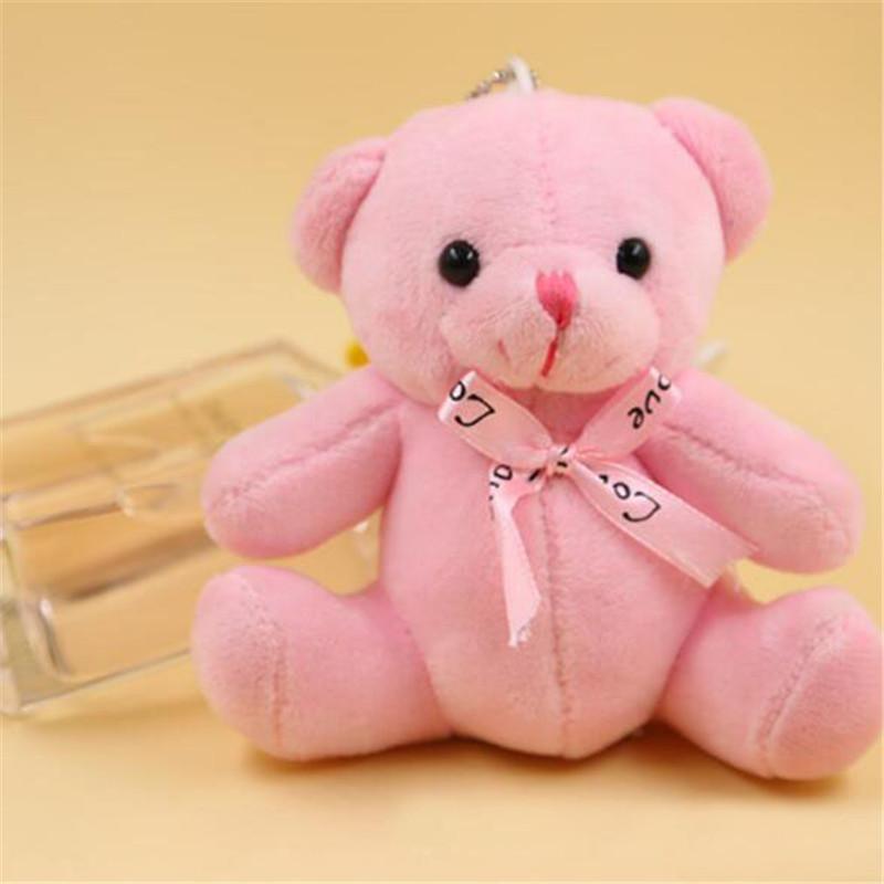 Plush Toys Love Sitting Bear 1PCS Cute Small Pendant Mini Cartoon Bow Tie Scarf Bouquet Bears Toy Unisex Valentine Gift 11CM