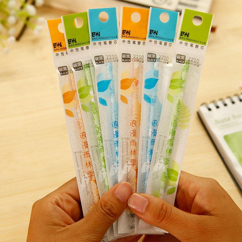 Новые 10 шт. стержней для гелевых ручек Fashion Black Ink