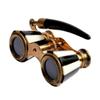 Nautical Brass Binocular Telescope with Mother of Pearl Inlay – 12.7 Cm Vintage Spyglass for Bird Watching, Camping, and Marine Collectibles