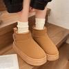 Fashion 2024 Hot Sale Shoes Female Ankle Women's Boots Fashion Slip-on Daily Boots Women Brand Round Toe Keep Warm Solid Snow Boots