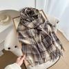 Atmosphere новый клетчатый шарф женский зимний утолщенный студенческий универсальный теплый милый шарф