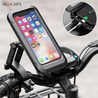 Универсальный держатель для велосипеда и мотоцикла для Samsung iPhone Xiaomi OPPO Huawei Moto Scooter Водонепроницаемый складной чехол для мобильного телефона с подставкой и поддержкой Capa